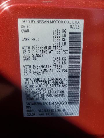 Photo 12 VIN: 5N1AR2MN3FC649869 - NISSAN PATHFINDER 