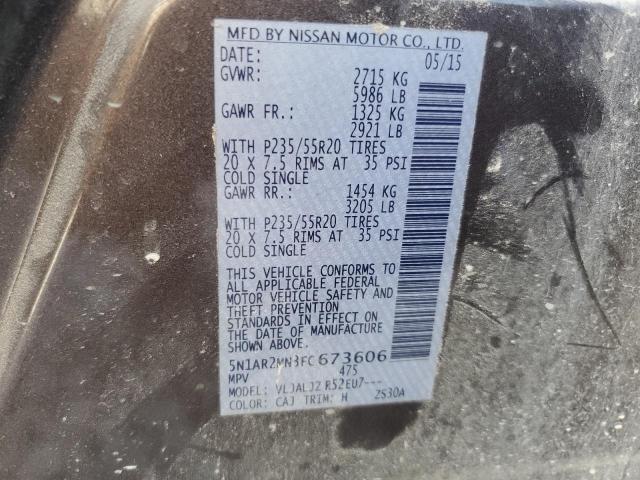 Photo 12 VIN: 5N1AR2MN3FC673606 - NISSAN PATHFINDER 