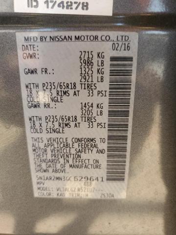 Photo 11 VIN: 5N1AR2MN3GC629641 - NISSAN PATHFINDER 