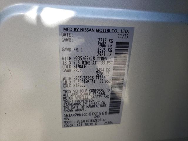 Photo 9 VIN: 5N1AR2MN5GC602568 - NISSAN PATHFINDER 