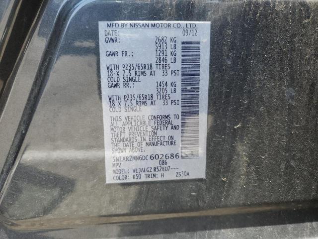 Photo 12 VIN: 5N1AR2MN6DC602686 - NISSAN PATHFINDER 