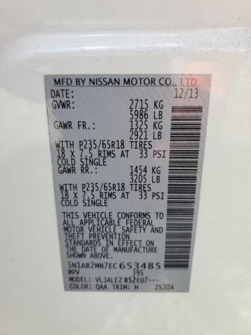 Photo 12 VIN: 5N1AR2MN7EC653485 - NISSAN PATHFINDER 