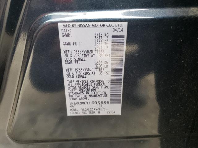 Photo 9 VIN: 5N1AR2MN7EC695686 - NISSAN PATHFINDER 