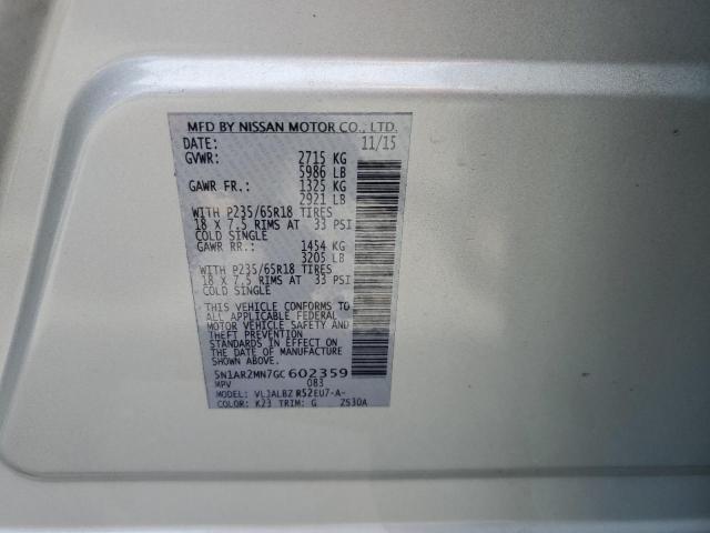 Photo 11 VIN: 5N1AR2MN7GC602359 - NISSAN PATHFINDER 