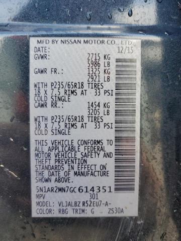 Photo 13 VIN: 5N1AR2MN7GC614351 - NISSAN PATHFINDER 