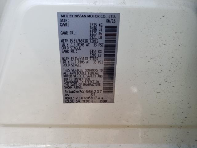 Photo 9 VIN: 5N1AR2MN7GC666207 - NISSAN PATHFINDER 