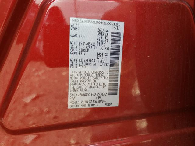 Photo 9 VIN: 5N1AR2MN8DC627007 - NISSAN PATHFINDER 