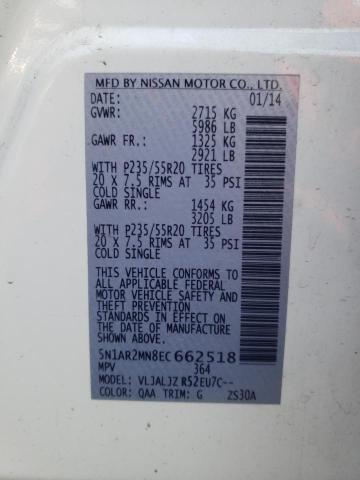 Photo 9 VIN: 5N1AR2MN8EC662518 - NISSAN PATHFINDER 