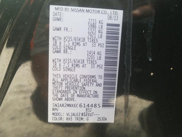 Photo 9 VIN: 5N1AR2MNXEC614485 - NISSAN PATHFINDER 