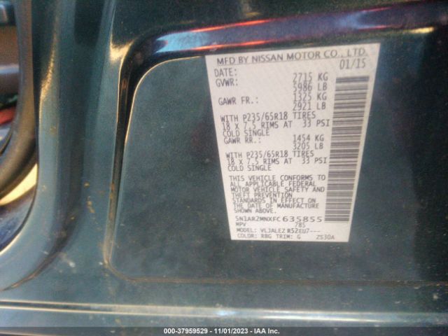 Photo 8 VIN: 5N1AR2MNXFC635855 - NISSAN PATHFINDER 