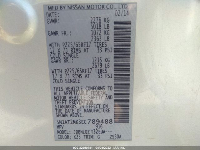 Photo 8 VIN: 5N1AT2MK3EC789488 - NISSAN ROGUE 