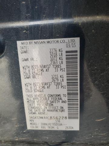 Photo 12 VIN: 5N1AT2MK4FC856228 - NISSAN ROGUE S 