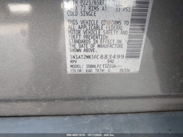 Photo 8 VIN: 5N1AT2MK5FC883499 - NISSAN ROGUE 