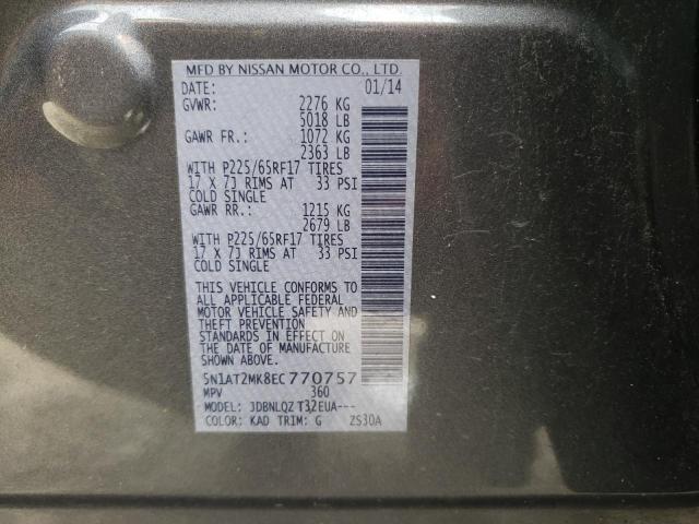 Photo 9 VIN: 5N1AT2MK8EC770757 - NISSAN ROGUE S 