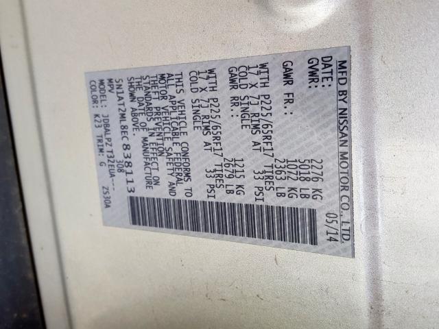 Photo 9 VIN: 5N1AT2ML8EC838113 - NISSAN ROGUE 