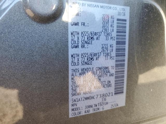 Photo 12 VIN: 5N1AT2MM0HC738021 - NISSAN ROGUE S 