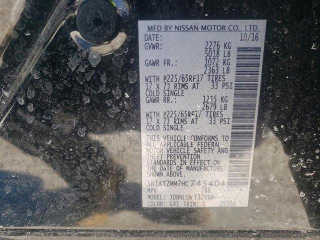 Photo 9 VIN: 5N1AT2MM7HC745404 - NISSAN ROGUE S 