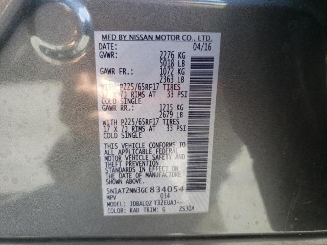 Photo 9 VIN: 5N1AT2MN3GC834054 - NISSAN ROGUE S 