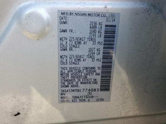 Photo 12 VIN: 5N1AT2MT0EC774083 - NISSAN ROGUE S 