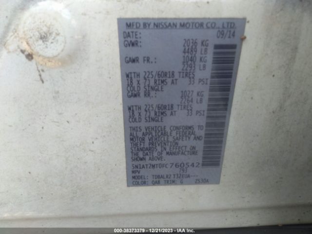 Photo 8 VIN: 5N1AT2MT0FC760542 - NISSAN ROGUE 