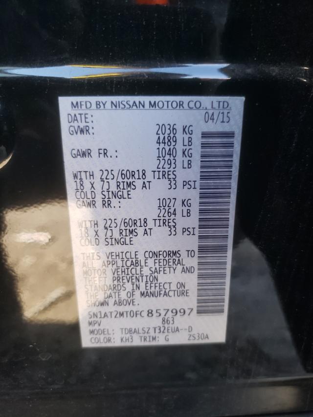 Photo 9 VIN: 5N1AT2MT0FC857997 - NISSAN ROGUE S 