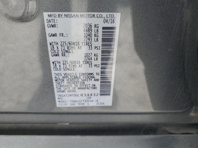 Photo 12 VIN: 5N1AT2MT0GC834432 - NISSAN ROGUE 