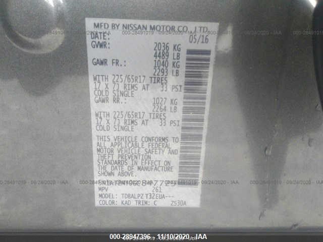 Photo 8 VIN: 5N1AT2MT0GC847729 - NISSAN ROGUE 