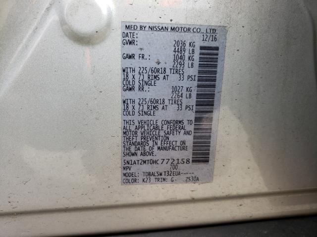 Photo 9 VIN: 5N1AT2MT0HC772158 - NISSAN ROGUE S 