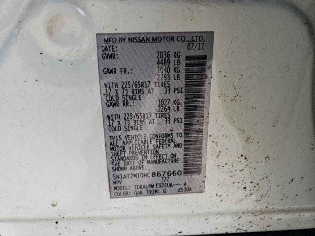 Photo 12 VIN: 5N1AT2MT0HC867660 - NISSAN ROGUE S 