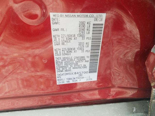 Photo 9 VIN: 5N1AT2MT0JC845700 - NISSAN ROGUE 