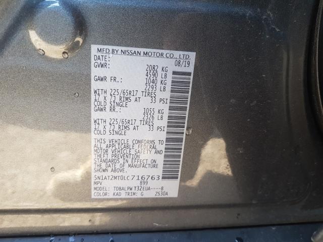 Photo 9 VIN: 5N1AT2MT0LC716763 - NISSAN ROGUE S 