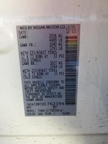 Photo 12 VIN: 5N1AT2MT1EC762394 - NISSAN ROGUE S 