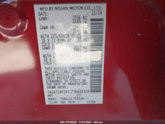 Photo 8 VIN: 5N1AT2MT1FC796059 - NISSAN ROGUE 