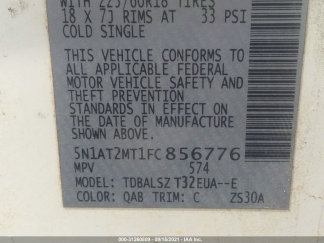 Photo 8 VIN: 5N1AT2MT1FC856776 - NISSAN ROGUE 