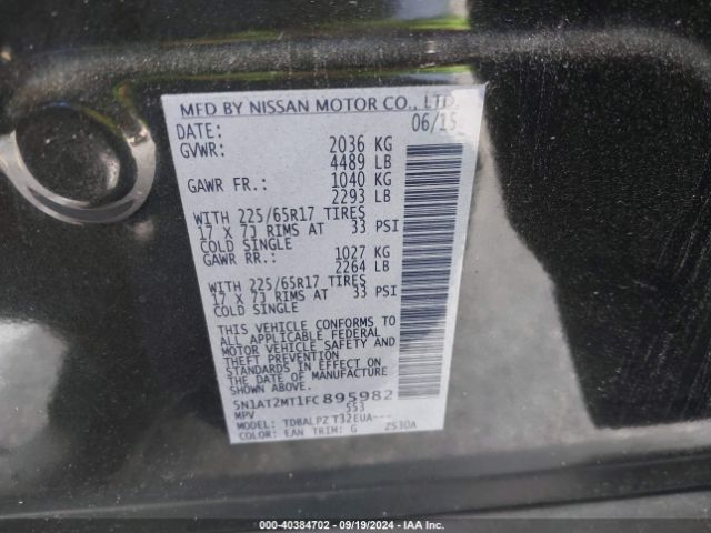 Photo 8 VIN: 5N1AT2MT1FC895982 - NISSAN ROGUE 