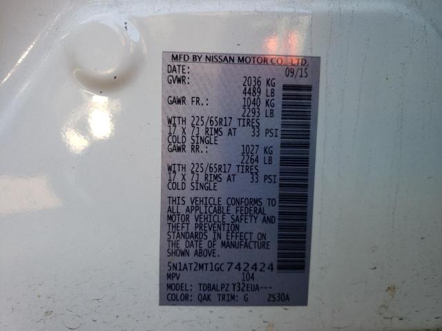 Photo 9 VIN: 5N1AT2MT1GC742424 - NISSAN ROGUE S 