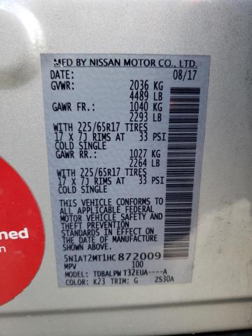 Photo 12 VIN: 5N1AT2MT1HC872009 - NISSAN ROGUE S 