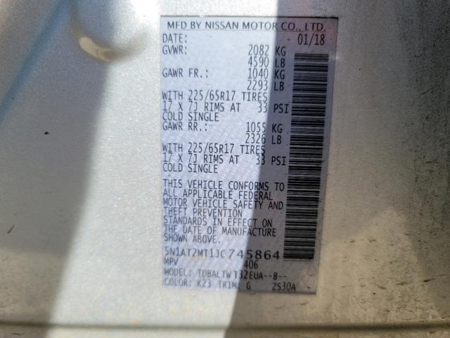 Photo 9 VIN: 5N1AT2MT1JC745864 - NISSAN ROGUE S 