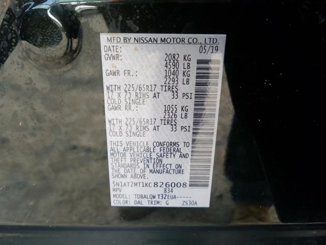 Photo 9 VIN: 5N1AT2MT1KC826008 - NISSAN ROGUE 