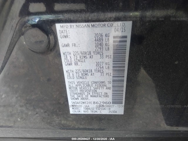 Photo 8 VIN: 5N1AT2MT2FC862960 - NISSAN ROGUE 