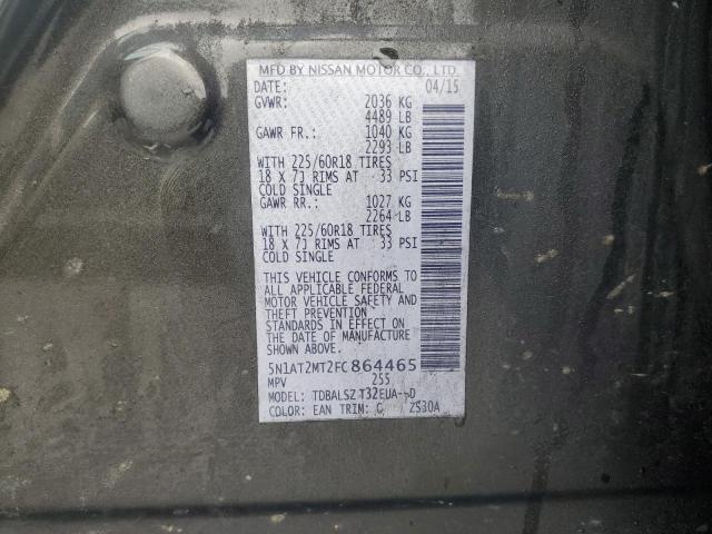 Photo 12 VIN: 5N1AT2MT2FC864465 - NISSAN ROGUE 