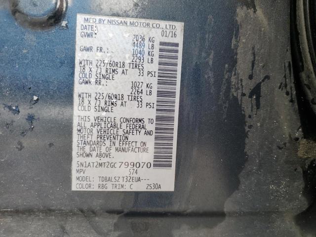 Photo 12 VIN: 5N1AT2MT2GC799070 - NISSAN ROGUE 