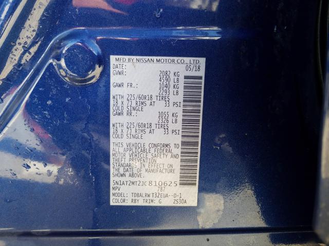 Photo 9 VIN: 5N1AT2MT2JC810625 - NISSAN ROGUE 