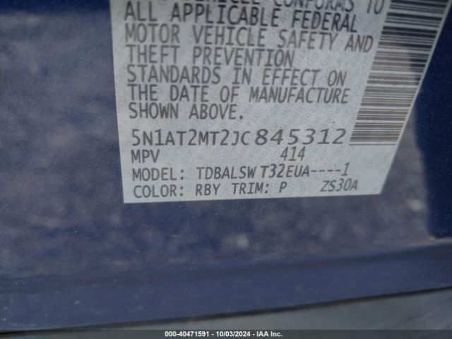 Photo 8 VIN: 5N1AT2MT2JC845312 - NISSAN ROGUE 