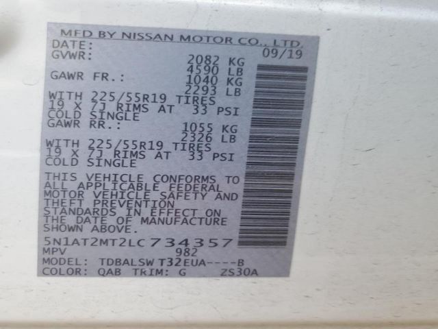 Photo 8 VIN: 5N1AT2MT2LC734357 - NISSAN ROGUE 