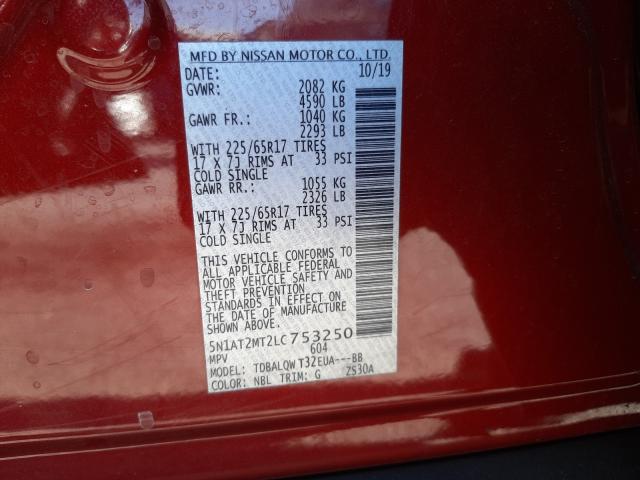 Photo 9 VIN: 5N1AT2MT2LC753250 - NISSAN ROGUE S 