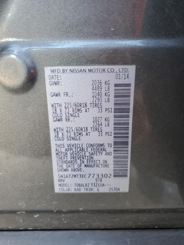 Photo 11 VIN: 5N1AT2MT3EC773302 - NISSAN ROGUE 