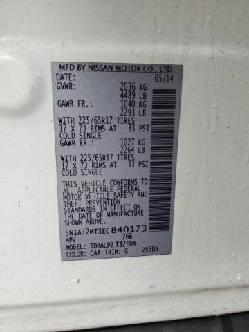 Photo 12 VIN: 5N1AT2MT3EC840173 - NISSAN ROGUE S 