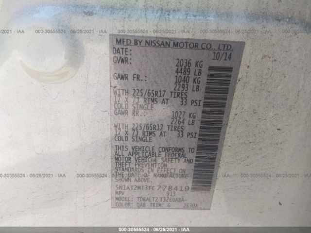 Photo 8 VIN: 5N1AT2MT3FC778419 - NISSAN ROGUE 