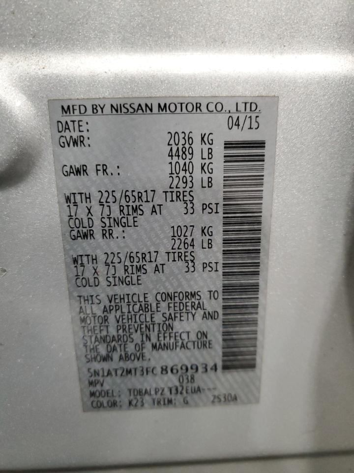 Photo 12 VIN: 5N1AT2MT3FC869934 - NISSAN ROGUE 